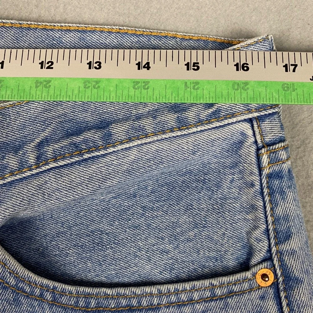 Levis 505 Regular Fit Straight Leg Light Wash Blue Mens Jeans Size‎ 34